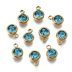 Подвески из нержавеющей стали со стразами&nbsp;STAS-S068-12G