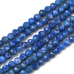 Нитки бусины из натурального ляписа-лазури&nbsp;G-B168-A03-2mm