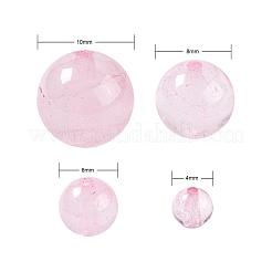 340шт 4 размера бусины из натурального розового кварца G-LS0001-13