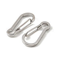 304ステンレススチールロッククライミングカラビナ  キースナップクラスプ  ステンレス鋼色  30x13.5x5mm  内径：25x9mm&nbsp;STAS-F364-02P-01