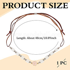 Искусственная кожа шнуры цепи для бейсболок HJEW-MA00023