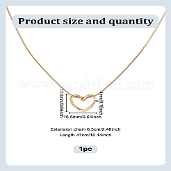 Collier avec pendentif en forme de cœur en acier inoxydable 304 pour femme&nbsp;NJEW-LP0009-42