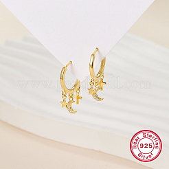 925 стерлинговая серебряная серьга-кольцо с подвесками EG2147-2