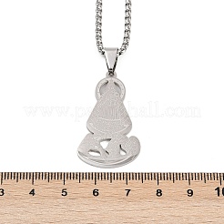 Ожерелья с подвесками из нержавеющей стали Virgin 201 для мужчин и женщин&nbsp;LS-NJEW-K283-18P