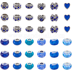60 Stück 12 Stile Legierung Strass/Emaille European Beads & Harz European Beads Kits&nbsp;DIY-PA0001-06A
