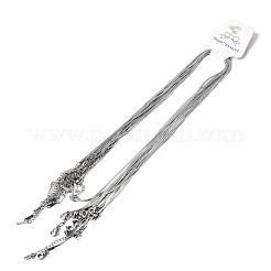 12 Stück 1.5 mm flache Halskette aus Edelstahl 304 für Damen und Herren&nbsp;NJEW-H093-14P