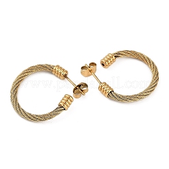 Pendientes de botón giratorios de acero inoxidable 304 con revestimiento iónico (IP) para mujer&nbsp;EJEW-M023-07E
