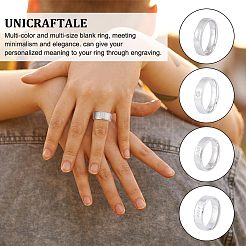 16 шт. 8 стиля 304 нержавеющая сталь широкие кольца для пальцев для женщин и мужчин&nbsp;RJEW-UN0002-54P