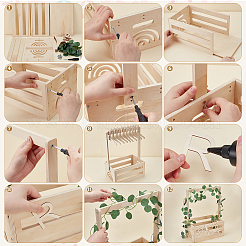 Деревянная корзина для хранения детской одежды&nbsp;AJEW-UN0002-75