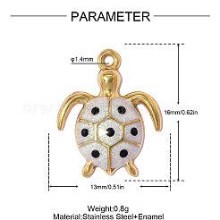 304 Edelstahl-Emaille-Anhänger&nbsp;STAS-OY019-15G