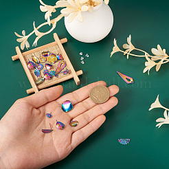 28 шт. 7 стиля радужных цветов фурнитура для сережек-гвоздиков из нержавеющей стали 304 FIND-CW0001-20