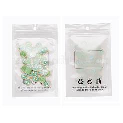 2セット2スタイル金メッキ合金エナメルチャーム  エポチャーム  フラットラウンド  ターコイズ  1セット/スタイル&nbsp;ENAM-YW0001-28D
