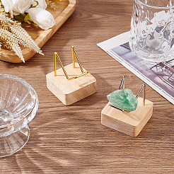 2шт 2 цвета квадратные деревянные минеральные кристаллические стенды ODIS-FG0001-59