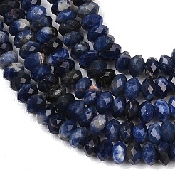 Природный содалит бисер нитей&nbsp;G-B175-A10-2x4mm