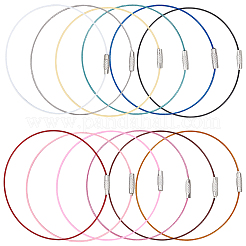 36шт 12 цвета стальной проволоки браслет шнур для самостоятельного изготовления ювелирных изделий&nbsp;TWIR-SC0001-06
