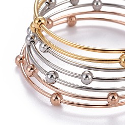 Комплект браслетов из нержавеющей стали Fashion 201 BJEW-L664-023B-M-1