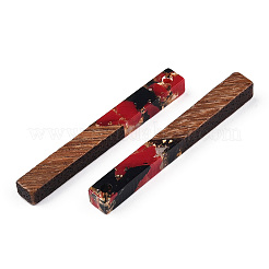 Большие подвески из прозрачной смолы и орехового дерева&nbsp;RESI-N039-24A