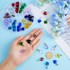 Подвески в форме сердца из граненого стекла PALLOY-PH01484