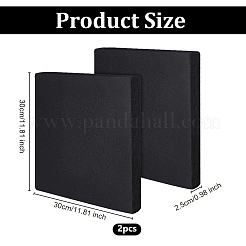 発泡ゴムとプラスチック断熱ボード  正方形  ブラック  300x300x25mm&nbsp;FIND-WH0199-28A