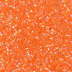 MIYUKIデリカビーズ  シリンダー  日本製シードビーズ  11/0  （db0151)透明なオレンジ色のab  1.3x1.6mm  穴：0.8mm  約2000PCS /ボトル  10 G /ボトル&nbsp;SEED-JP0008-DB0151
