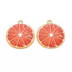 Светло-золотого сплава эмали подвески&nbsp;X-ENAM-S126-119