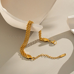 Европейские многорядные браслеты из нержавеющей стали 304 с цепочкой для женщин&nbsp;HC1901-1