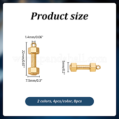 8 шт. подвески из нержавеющей стали 304 двух цветов STAS-UN0059-56