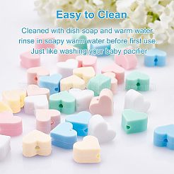 36 шт. 6 цвета пищевые экологически чистые силиконовые бусины SIL-NB0001-07