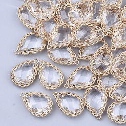 Прозрачные стеклянные подвески&nbsp;GLAA-T007-08G