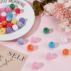 60шт 10 цвета непрозрачные акриловые бусины&nbsp;OACR-GO0001-06