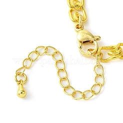 Realizzazione di braccialetti a catena intrecciata in ottone con placcatura a cremagliera&nbsp;KK-G501-03C-G
