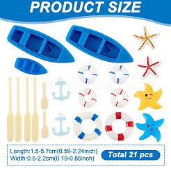 13 стиль средиземноморский стиль мини смоляное украшение&nbsp;DJEW-GO0001-06