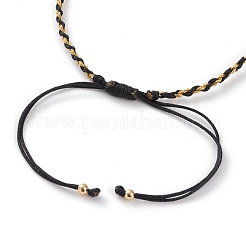 Изготовление браслетов из регулируемого нейлонового плетеного шнура AJEW-JB00891-01