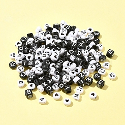 200 pz perline acriliche di stile e forme miste&nbsp;OACR-FS0001-68B