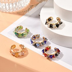 Anello polsino con perline di vetro per ragazze adolescenti&nbsp;RJEW-JR00398
