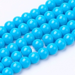 Chapelets de perles en verre peintes&nbsp;DGLA-S071-8mm-12