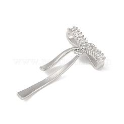 Латунные микропаве прозрачные подвески с фианитом&nbsp;KK-Z065-02P