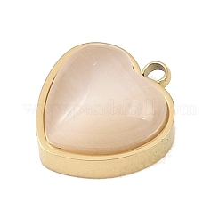 Anhänger aus Edelstahl 303 mit Katzenaugen-Pavé&nbsp;STAS-K325-06G-02