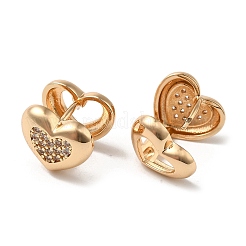 Серьги-кольца из латуни с кубическим цирконием для женщин EJEW-M238-06KCG