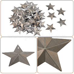 100 pz 2 stili di pendenti in ferro e decorazioni espositive&nbsp;AJEW-GF0012-15B
