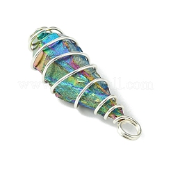 5 шт. подвески из натурального кварца с гальваническим покрытием PALLOY-JF03150