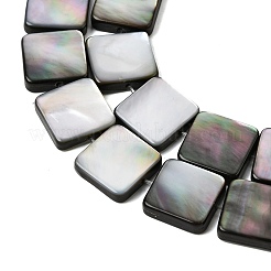 Нити бусин из натуральной черной ракушки для губ&nbsp;SHEL-A006-09B