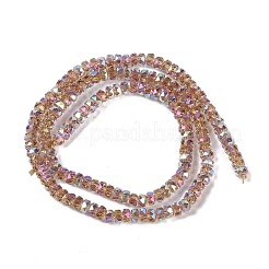 Стеклянные бусины с гальваническим покрытием &nbsp;X-GLAA-Q105-03D