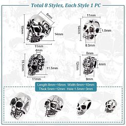 Бусины из нержавеющей стали 304 и европейские бусины STAS-UN0001-67AS
