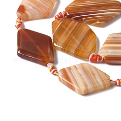 Натуральный полосатый агат / полосатые агатовые бусы G-G196-A01-02
