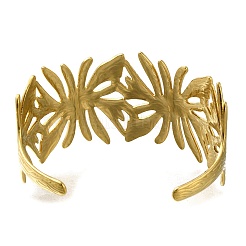 Ионное покрытие(ip) 304 нержавеющая сталь манжета кольцо для женщин&nbsp;RJEW-U025-04G