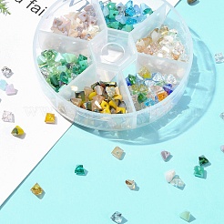 6 цветные гальванические стеклянные бусины&nbsp;EGLA-FS0001-43