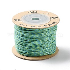 ポリエステルツイストコード  ラウンド  DIYのジュエリーには  淡緑色  1.2mm  約38.28ヤード（35m）/ロール&nbsp;OCOR-G015-01B-30