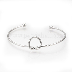 Fabrication de bracelets manchettes en acier inoxydable 201 résistant au ternissement&nbsp;STAS-S073-16