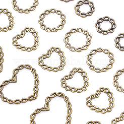 80 Stück 4 Stile Zinklegierung Twist Verbindungsringe&nbsp;FIND-AR0001-47